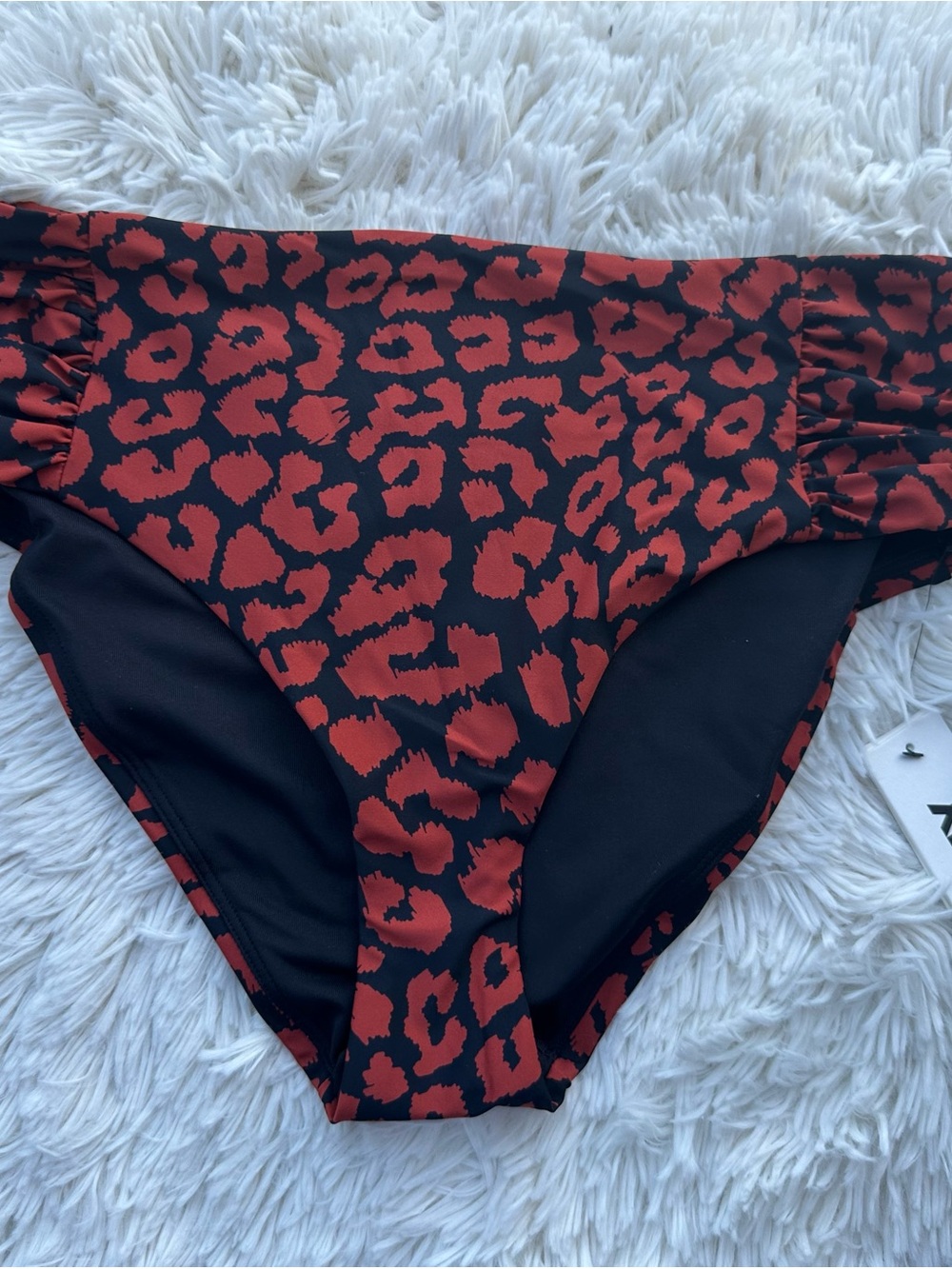 DKNY Brown Leopard Print Bikini Bottoms size small - Picture 2 of 6